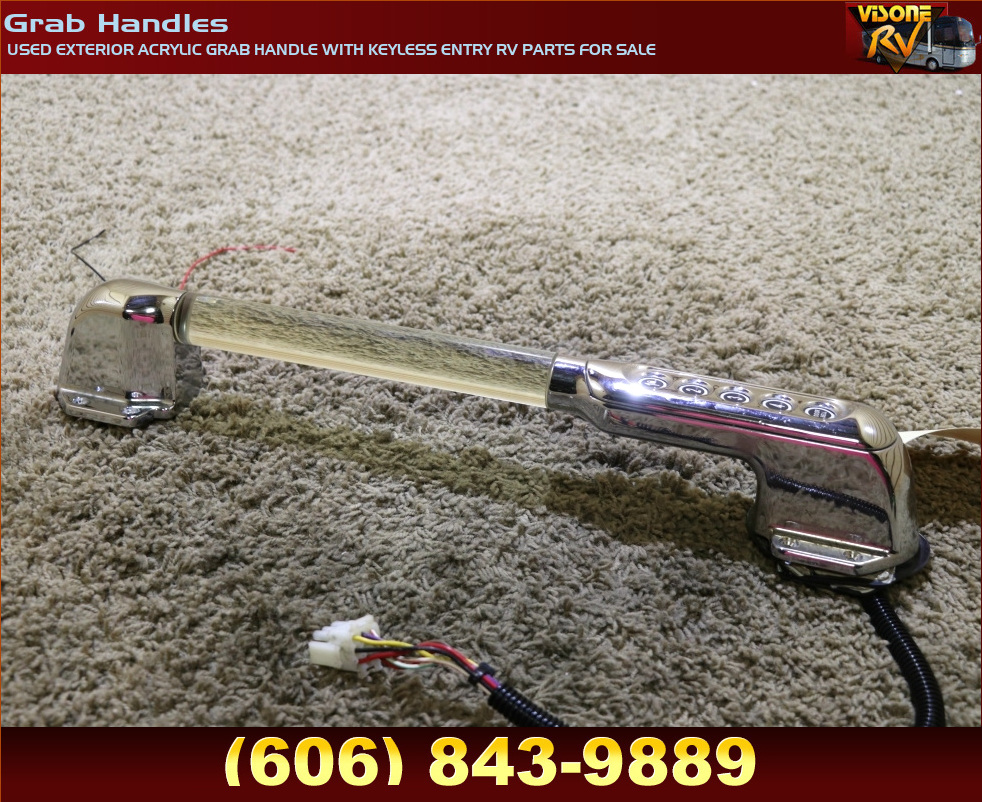 RV Accessories USED EXTERIOR ACRYLIC GRAB HANDLE WITH KEYLESS ENTRY RV
