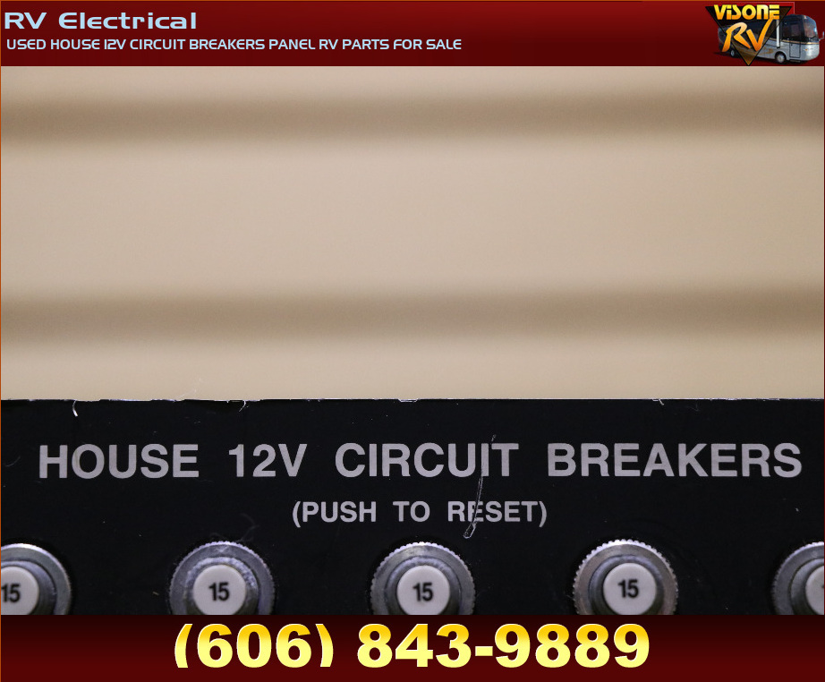RV Accessories USED HOUSE 12V CIRCUIT BREAKERS PANEL RV PARTS FOR SALE