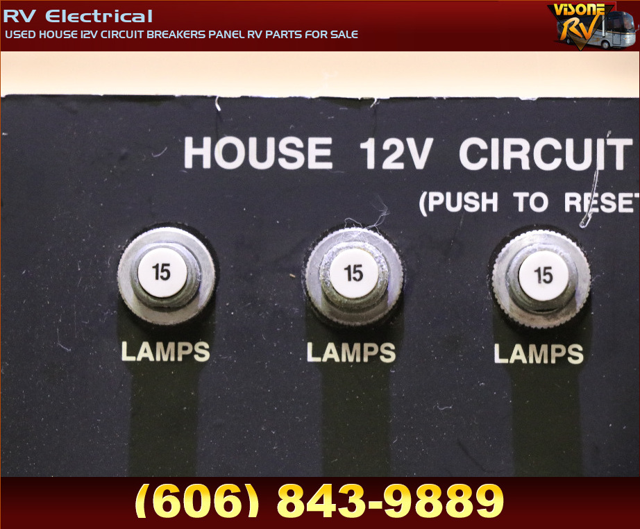 RV Accessories USED HOUSE 12V CIRCUIT BREAKERS PANEL RV PARTS FOR SALE