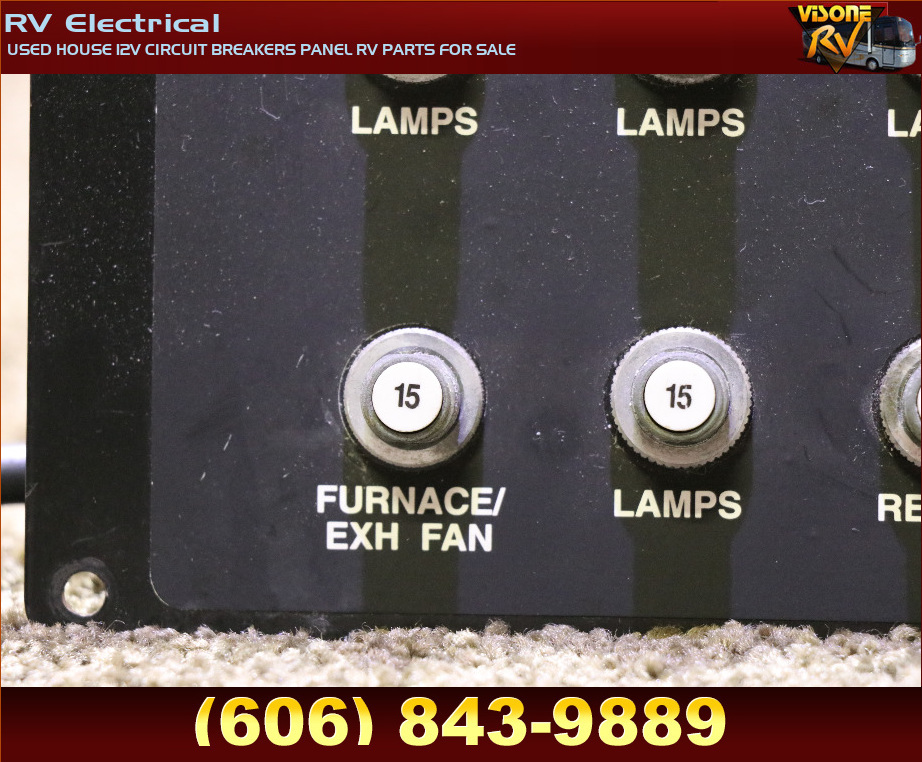 RV Accessories USED HOUSE 12V CIRCUIT BREAKERS PANEL RV PARTS FOR SALE