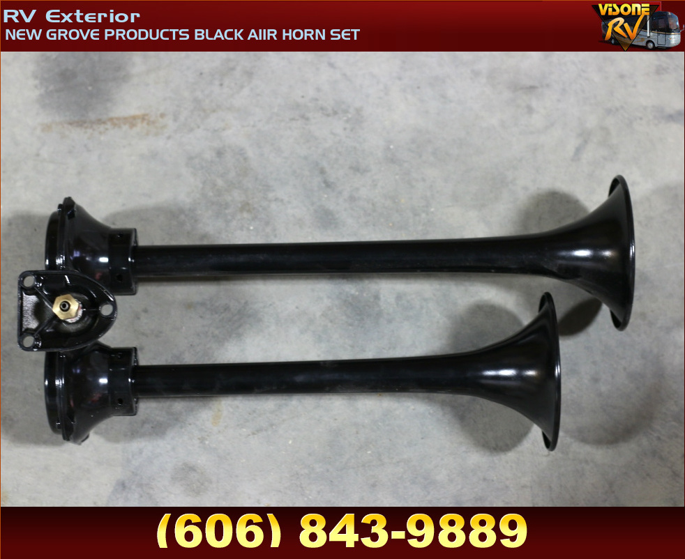 RV Accessories NEW GROVE PRODUCTS BLACK AIIR HORN SET RV Exterior RV