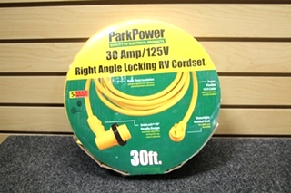 NEW PARK POWER 30A RIGHT ANGLE LOCKING RV CORDSET 30 FT. 