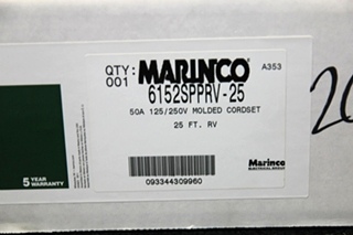 NEW MARINCO 50 AMP MOLDED CORDSET PN: 6152SPPRV-25