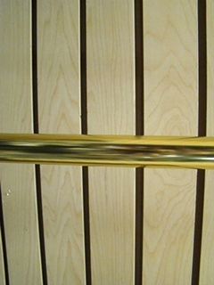 NEW OLD STOCK BRIGHT BRASS LOCK SEAM SHOWER RODS SIZE:38L