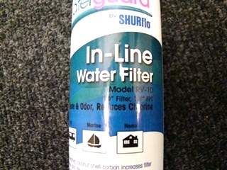NEW RV/MOTRHOME WATER GUARD BY: SHURFLO IN-LINE WATER FILTER 10 