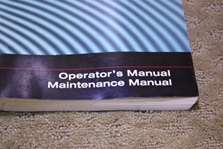 USED RECREATIONAL VEHICLE CHASSIS OPERATORS MANUAL FOR SALE