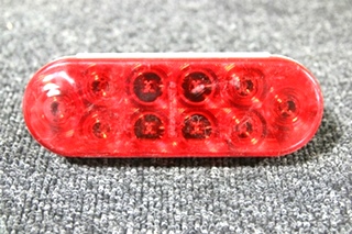 NEW RV/MOTORHOME 6 x 2-1/8 INCH LED RED OVAL UNIVERSAL LIGHTS