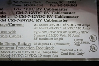 USED RV GLENDINNING CABLEMASTER WITH SWITCH CM-7 FOR SALE