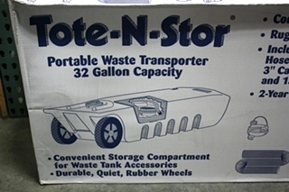 TOTE-N-STOR 32 GALLON CAPACITY PORTABLE WASTE TRANSPORTER FOR SALE