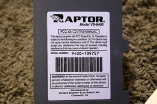 USED TREKMATE RV SECURITY SYSTEM MODEL RV717 RAPTOR CONTROL MODULE FOR SALE