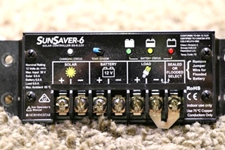 USED RV SUNSAVER-6 SOLAR CONTROLLER SS-6-12V MOTORHOME PARTS FOR SALE