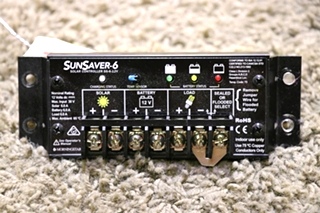 USED RV SUNSAVER-6 SOLAR CONTROLLER SS-6-12V MOTORHOME PARTS FOR SALE
