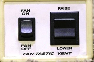 USED RV FANTASTIC-VENT SWITCH PANEL MOTORHOME PARTS FOR SALE