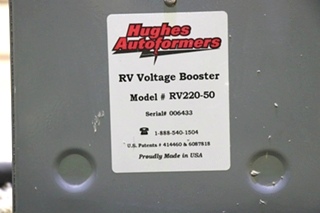 USED RV HUGHES AUTOFORMERS RV VOLTAGE BOOSTER RV220-50 MOTORHOME PARTS FOR SALE