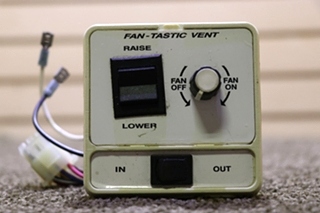 USED RV/MOTORHOME FAN-TASTIC VENT SWITCH PANEL FOR SALE