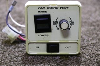 USED RV/MOTORHOME FAN-TASTIC VENT SWITCH PANEL FOR SALE