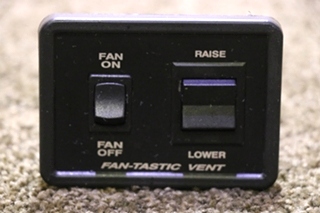 USED FAN-TASTIC VENT BLACK SWITCH PANEL MOTORHOME PARTS FOR SALE