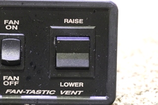 USED FAN-TASTIC VENT BLACK SWITCH PANEL MOTORHOME PARTS FOR SALE