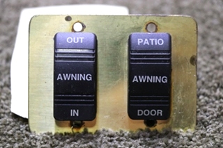 USED MOTORHOME AWNING OUT/IN & PATION/DOOR AWNING SWITCH PANEL FOR SALE