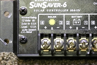 USED RV/MOTORHOME SUNSAVER-6 SOLAR CONTROLLER SS-6-12V FOR SALE