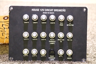 USED MOTORHOME HOUSE 12V CIRCUIT BREAKERS FOR SALE