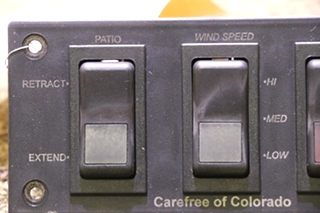 USED RV/MOTORHOME CAREFREE OF COLORADO AWNING 3 SWITCH PANEL FOR SALE