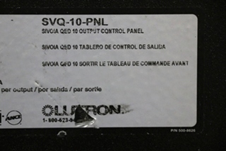 USED RV/MOTORHOME LUTRON SIVO1A QED SVQ-10-PNL 10 OUTPUT CONTROL PANEL FOR SALE