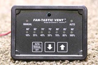 USED BLACK FAN-TASTIC VENT SWITCH PANEL RV PARTS FOR SALE