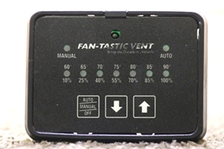 USED RV/MOTORHOME BLACK FAN-TASTIC VENT SWITCH PANEL FOR SALE