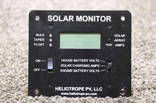 USED HELIOTROPE SOLAR MONITOR PANEL RV PARTS FOR SALE