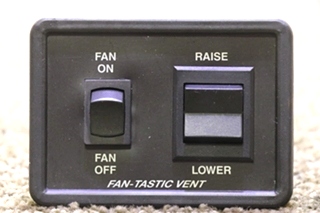 USED BLACK FAN-TASTIC VENT SWITCH PANEL RV PARTS FOR SALE