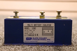 USED SURE POWER 1202 MULTI BATTERY ISOLATOR RV/MOTORHOME PARTS FOR SALE