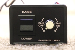 USED BLACK FAN-TASTIC VENT SWITCH PANEL MOTORHOME PARTS FOR SALE
