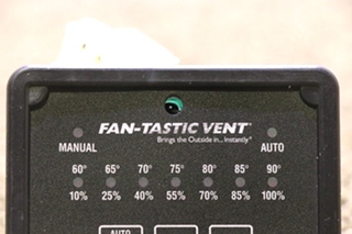 USED MOTORHOME BLACK FAN-TASTIC VENT SWITCH PANEL FOR SALE