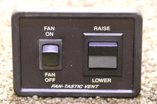 USED RV/MOTORHOME BLACK FAN-TASTIC VENT SWITCH PANEL FOR SALE