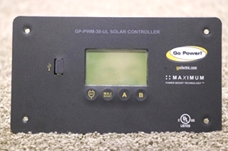 USED RV GP-PWM-30-UL SOLAR CONTROLLER PANEL FOR SALE
