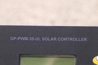 USED RV GP-PWM-30-UL SOLAR CONTROLLER PANEL FOR SALE