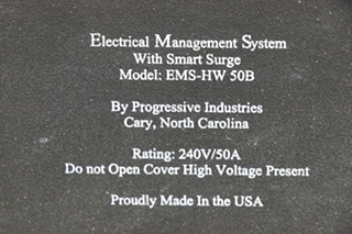 USED ELECTRICAL MANAGEMENT SYSTEM EMS-HW50B WITH SMART SURGE MOTORHOME PARTS FOR SALE