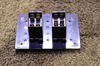 USED CAREFREE OF COLORADO DOUBLE SWITCH PANEL RV PARTS FOR SALE