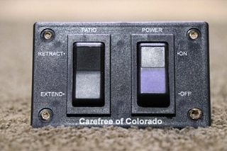 USED CAREFREE OF COLORADO DOUBLE SWITCH PANEL RV PARTS FOR SALE