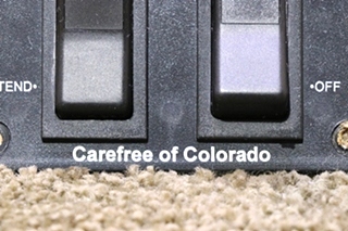 USED CAREFREE OF COLORADO DOUBLE SWITCH PANEL RV PARTS FOR SALE