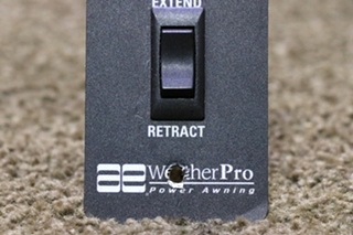 USED AE WEATHERPRO EXTEND / RETRACT AWNING SWITCH PANEL RV/MOTORHOME PARTS FOR SALE