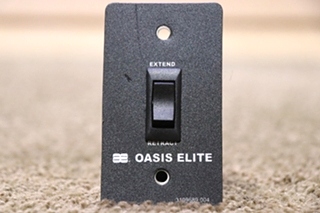 USED RV/MOTORHOME OASIS ELITE EXTEND / RETRACT SWITCH PANEL 3109689.004 FOR SALE